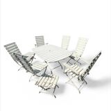 Vintage wood and metal garden furniture. Beautiful quality.