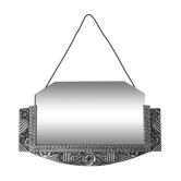 Art Deco silver wood mirror