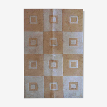 Vintage chinese modern handmade carpet 120cm x 180cm 1980s, 1c517