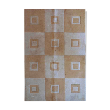 Vintage chinese modern handmade carpet 120cm x 180cm 1980s, 1c517