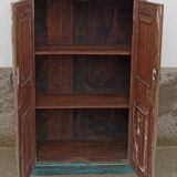 Old blue wooden cabinet with beautiful patina