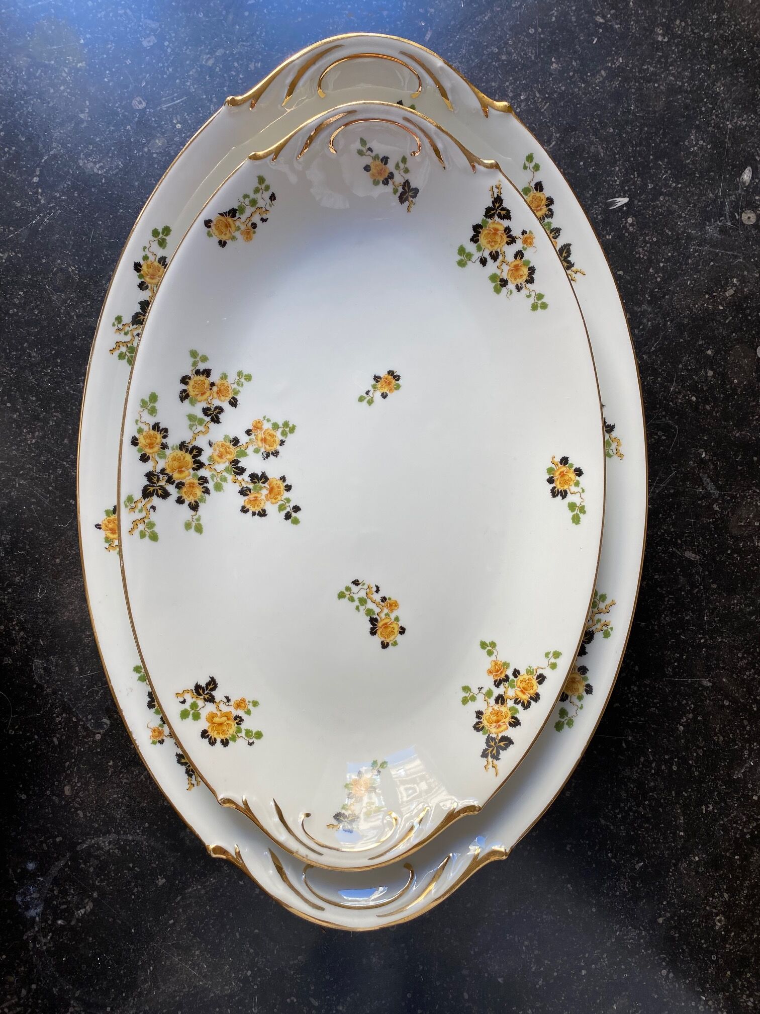 Plat à viande GM, F. Legrand & Cie, Limoges, ca 1920