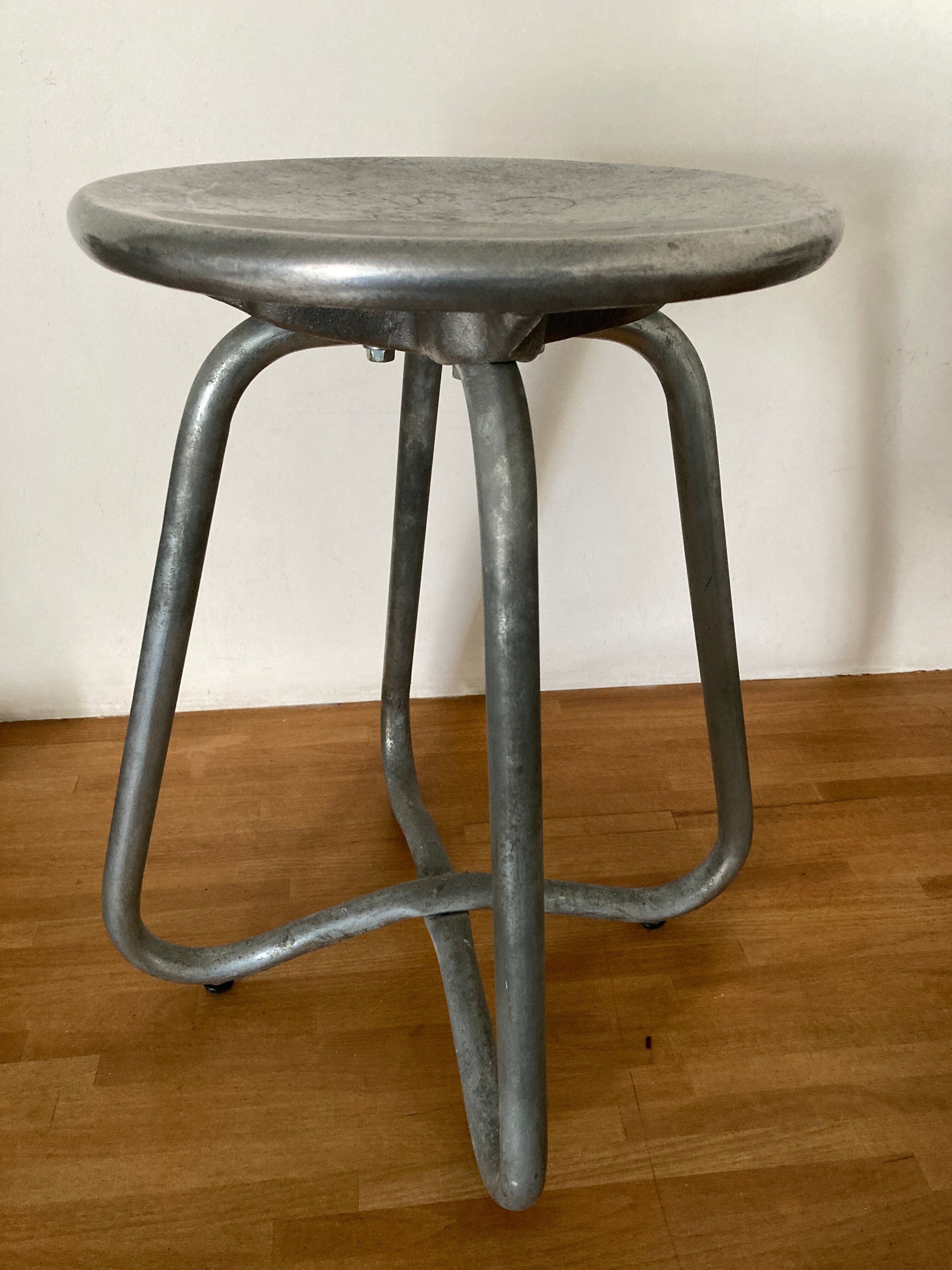 Habitat aluminium cast iron stool 1980