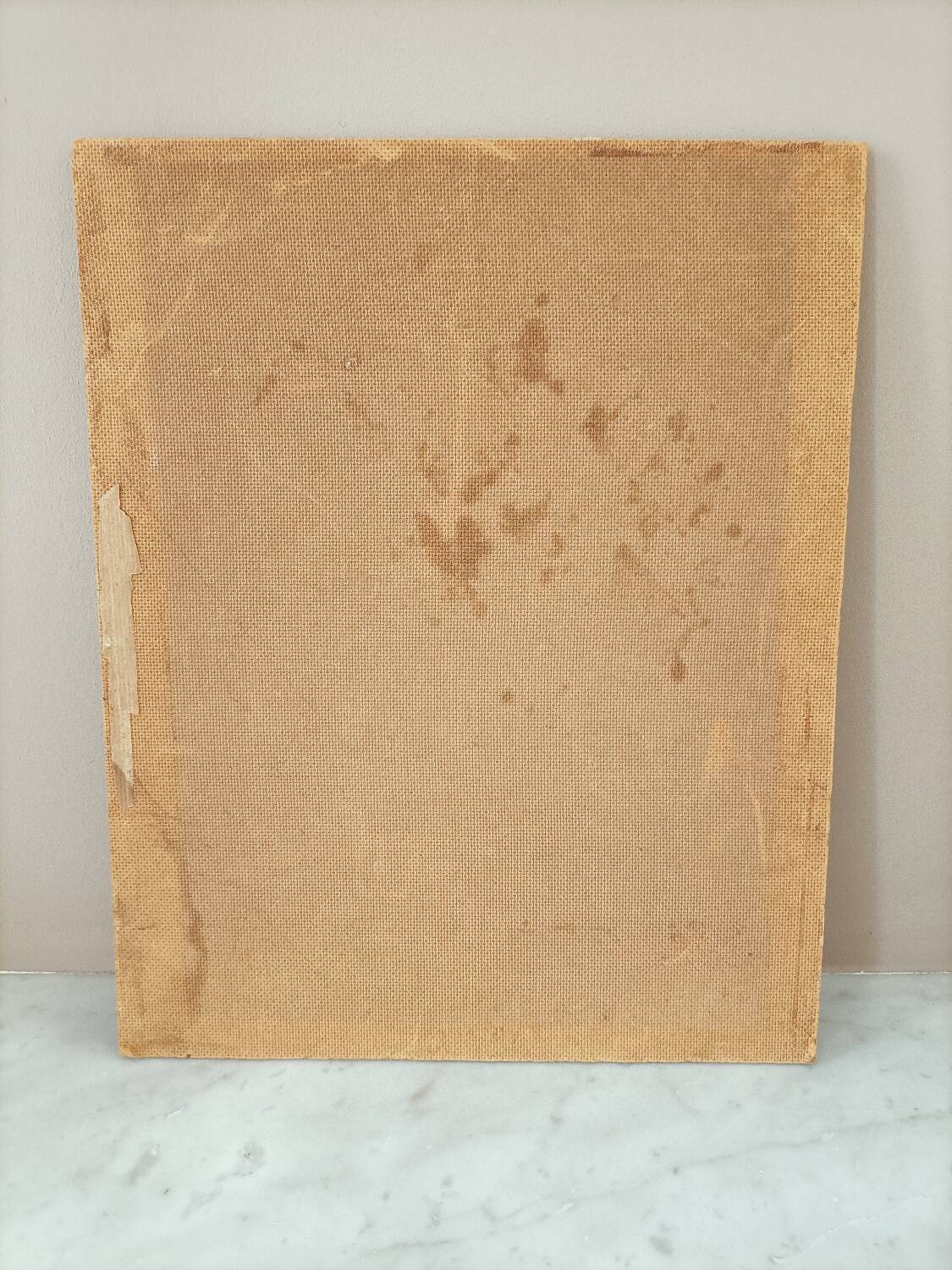 Vintage painting of a bouquet of lilac flowers