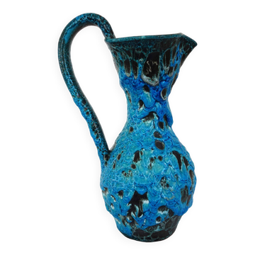 Vase fat lava  de charles cart en bleu turquoise 1960