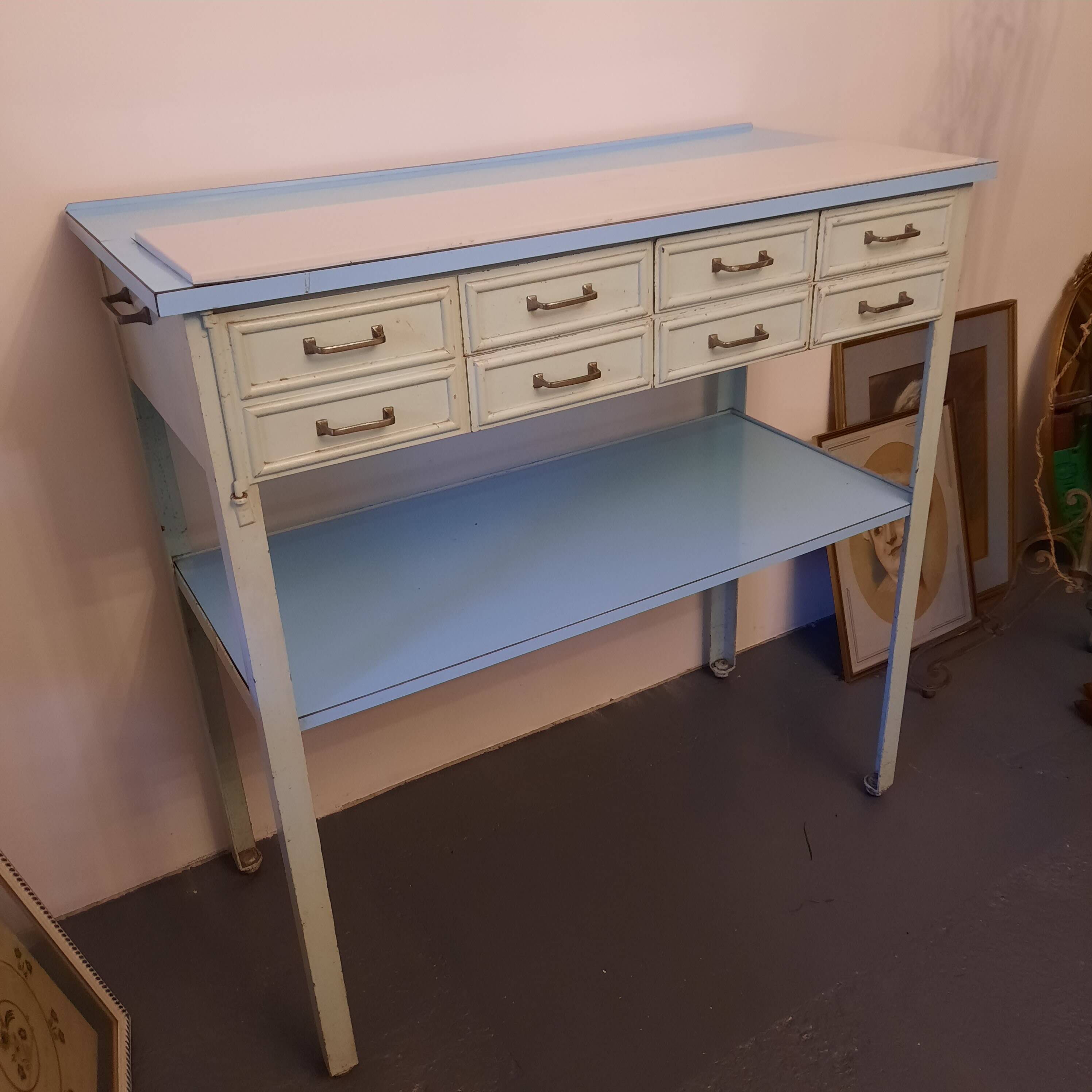1950s dentist console cabinet