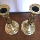 Pair of brass candlesticks