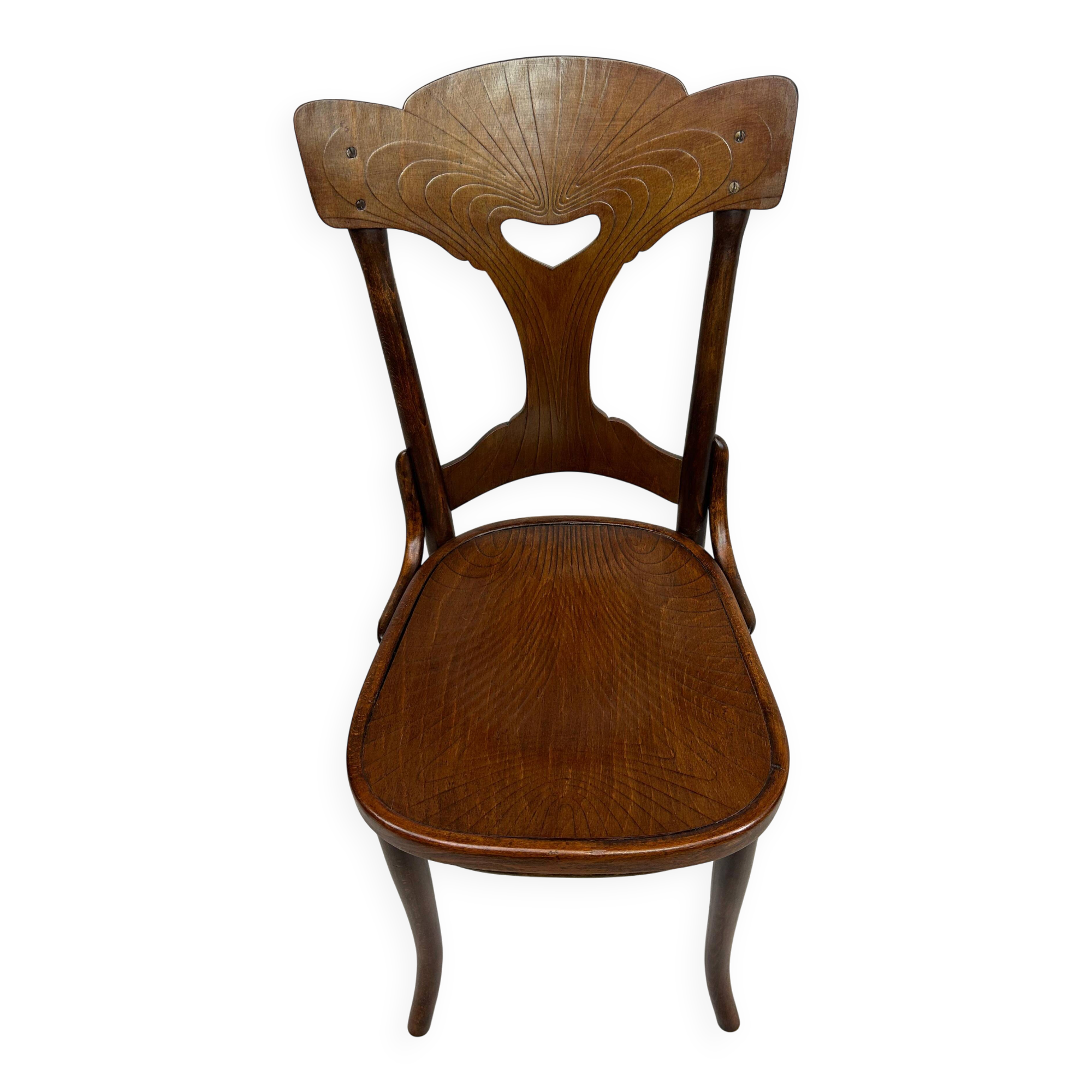 Chaise de salle à manger Jugendstil très rare n°522 par Thonet