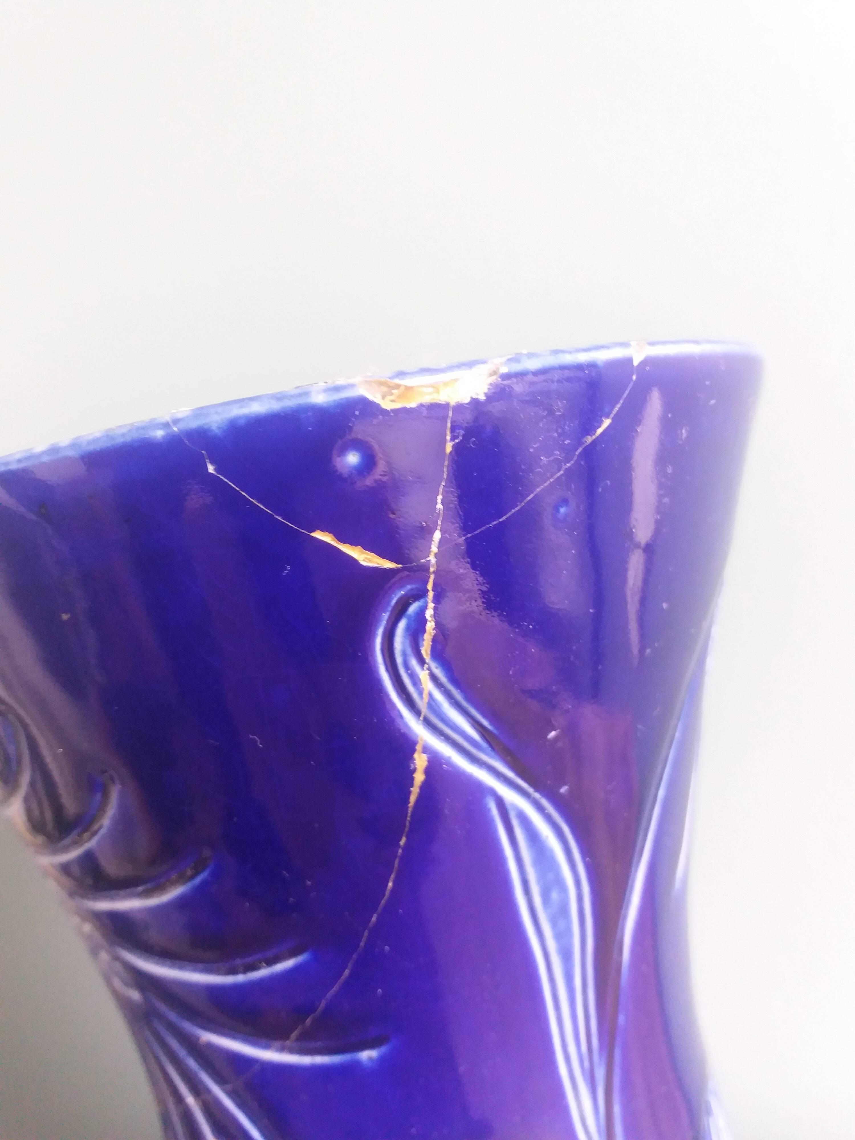 “Diabolo” vase in Alsace Betschdorf sandstone signed Krumeich-Remmy