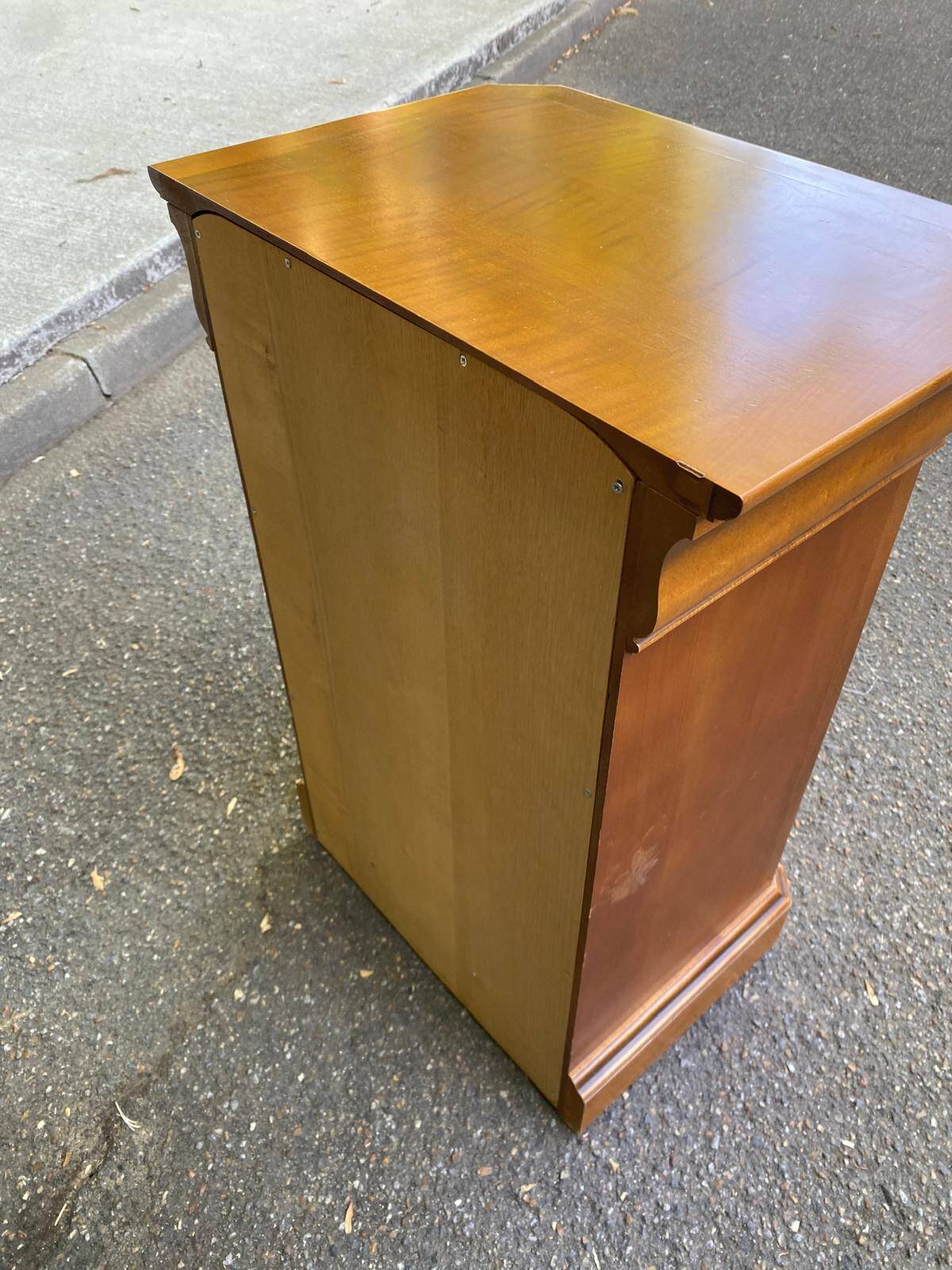 Louis Philippe bedside table in solid wood Novostyle 1970