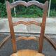 19th-century solid wood straw chair 111cm