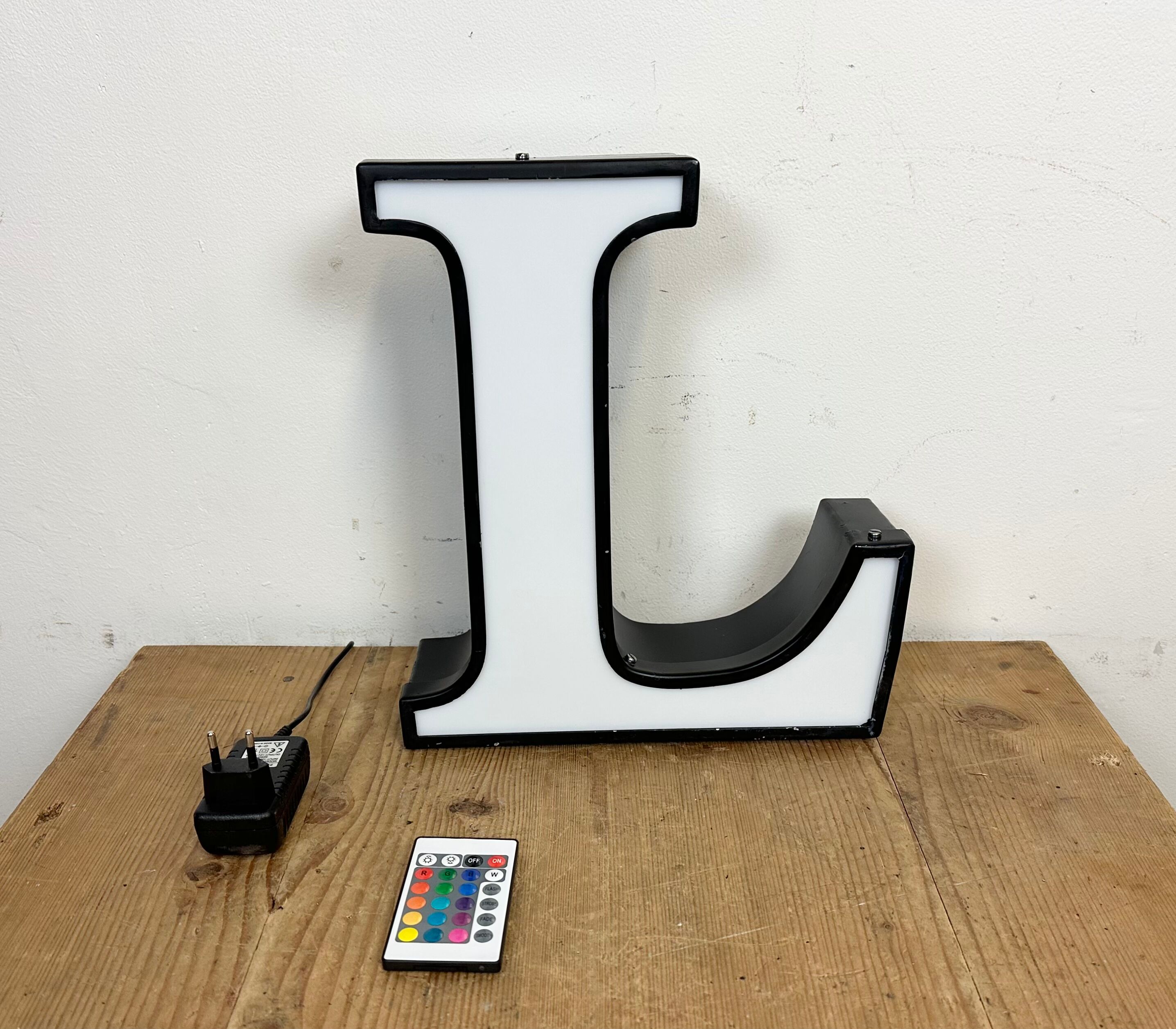 Vintage  Illuminated Letter L , 1970s