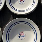 Dinnerware set for 6 people 15 pieces Sarreguemines model Marianne