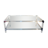Table basse verre et plexiglass, 1970-80