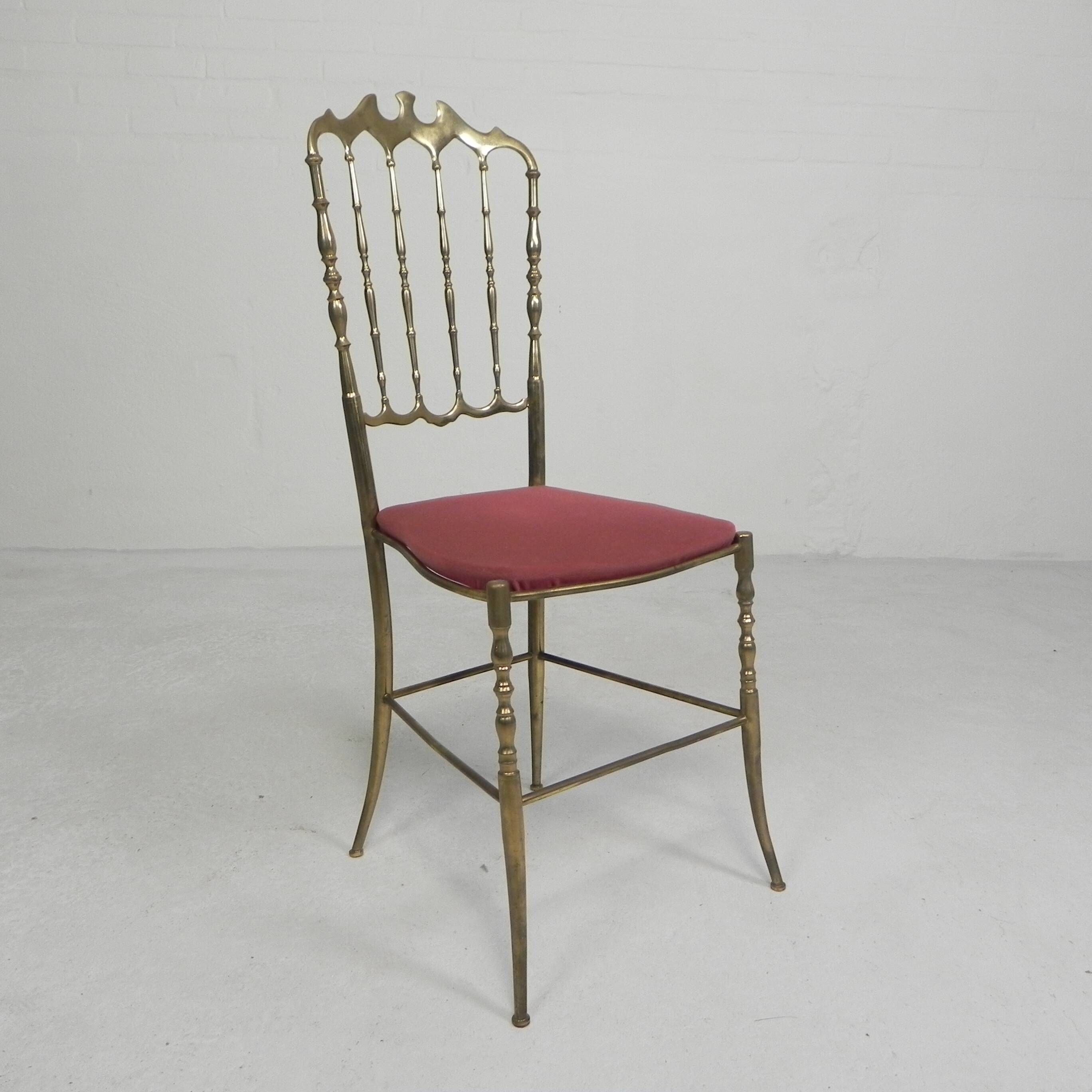 Chaise style Hollywood Regency, Chiavari, années 1960