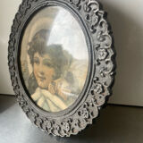 Metal cast iron picture frame
