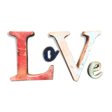 Lot of old metal letters