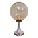 Amber Glass Table Lamp, Space Age Style, 1970s