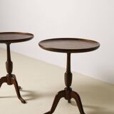 Pair of Mahogany side tables by Anton Kildeberg, Denmark 1960's