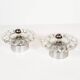 Set (2) of 1970s 'bubble' glass wall lamps attributed to Hillebrand