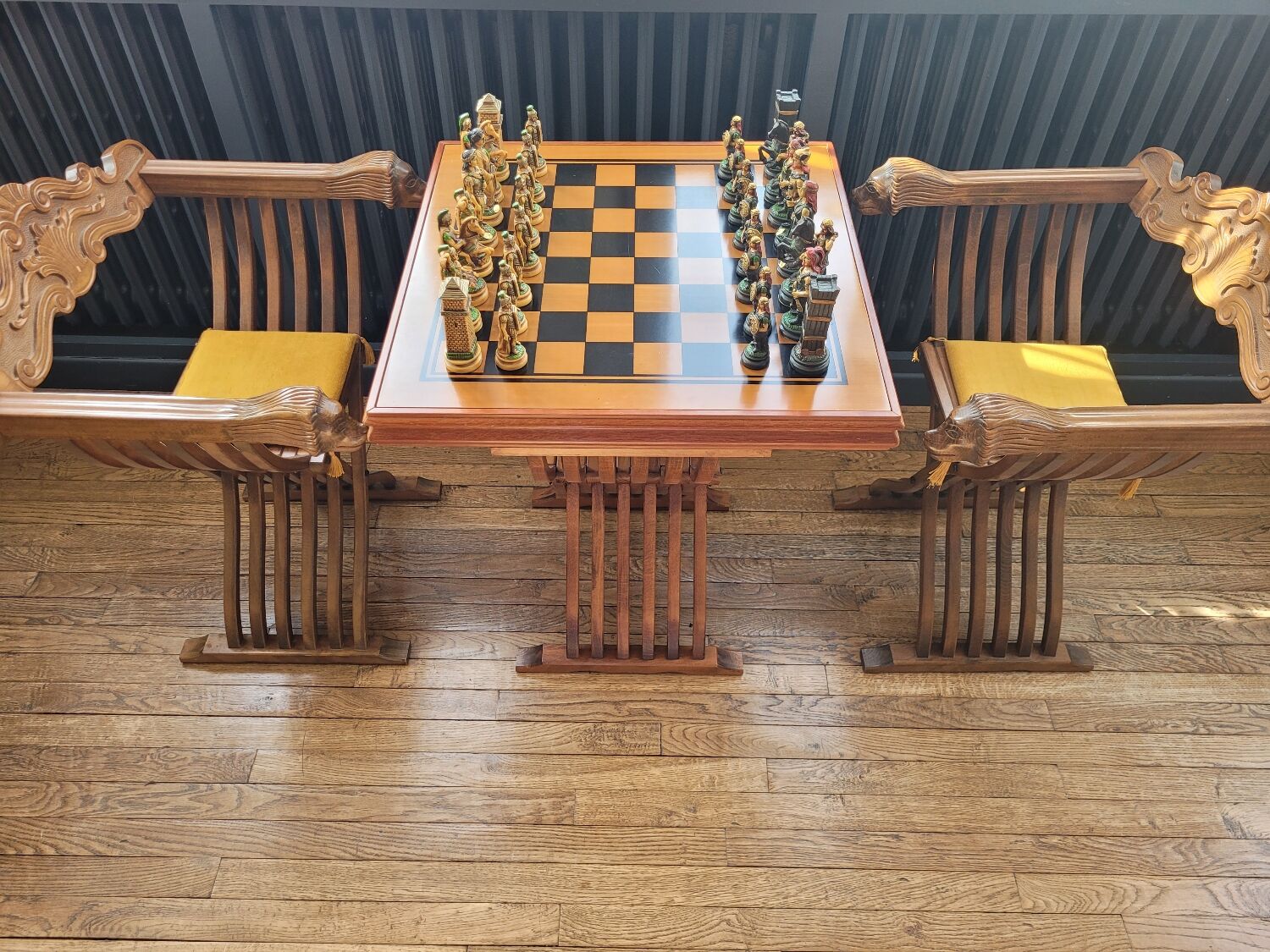 Set gaming tableacec armchairs Dagobert 1930