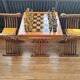 Set gaming tableacec armchairs Dagobert 1930