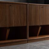 Modernist slatted credenza, Italy, 1960s
