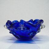 Large blue glass catchall - Murano Venice 1960