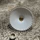 Vintage opaline suspension white and transparent claw brass electricity new