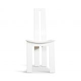 Set de 4 chaises de salon en cuir blanc par Pietro Costantini 1970s