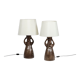 Pair of terracotta lamps, Bastian Le Pemp, 1970s