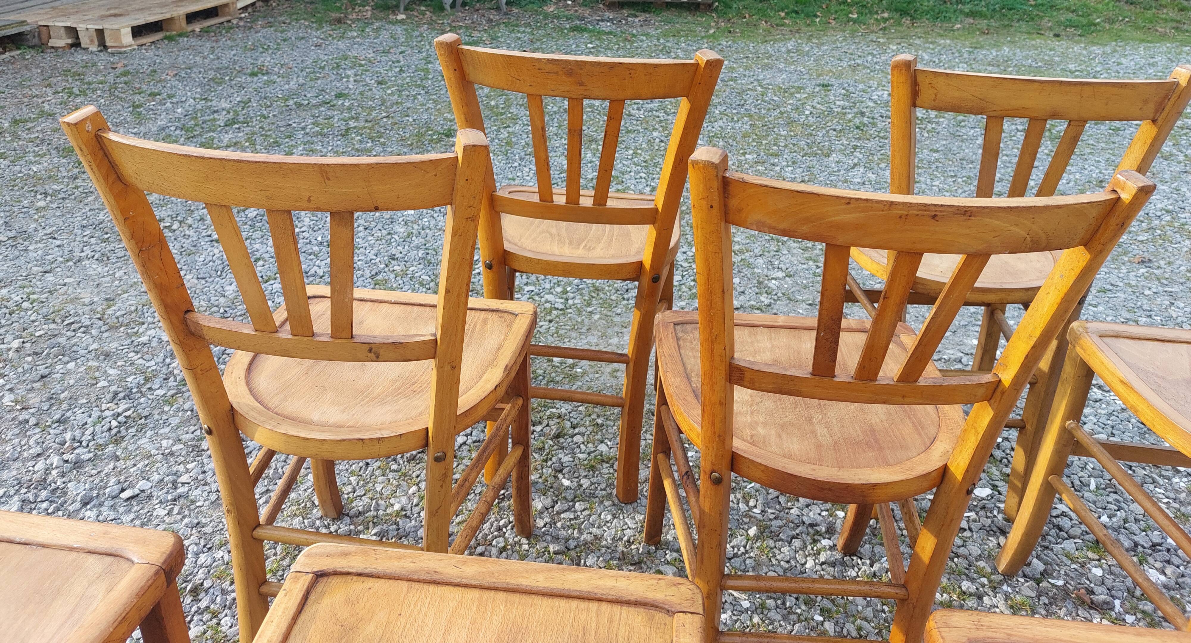 6 wooden bistro chairs, Luterma style