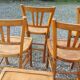 6 wooden bistro chairs, Luterma style