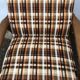 Vintage Scandinavian style armchairs in tartan fabric from the 60s