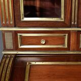 Rare Small Cylinder Desk and Showcase, Louis XVI style – Mid-19th century