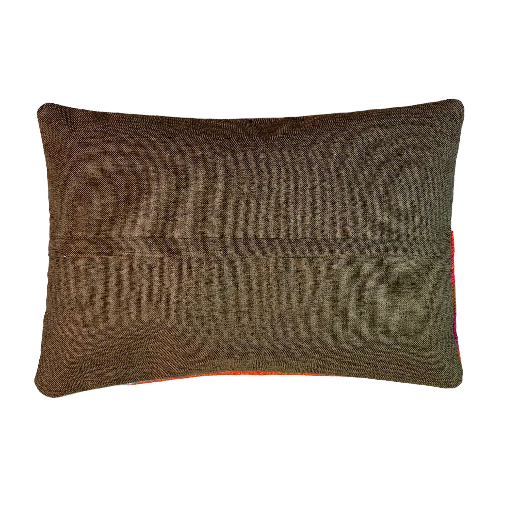 Vintage turkish kilim cushion cover, 30 x 50 cm