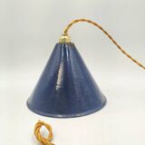 Enameled sheet metal cone pendant light