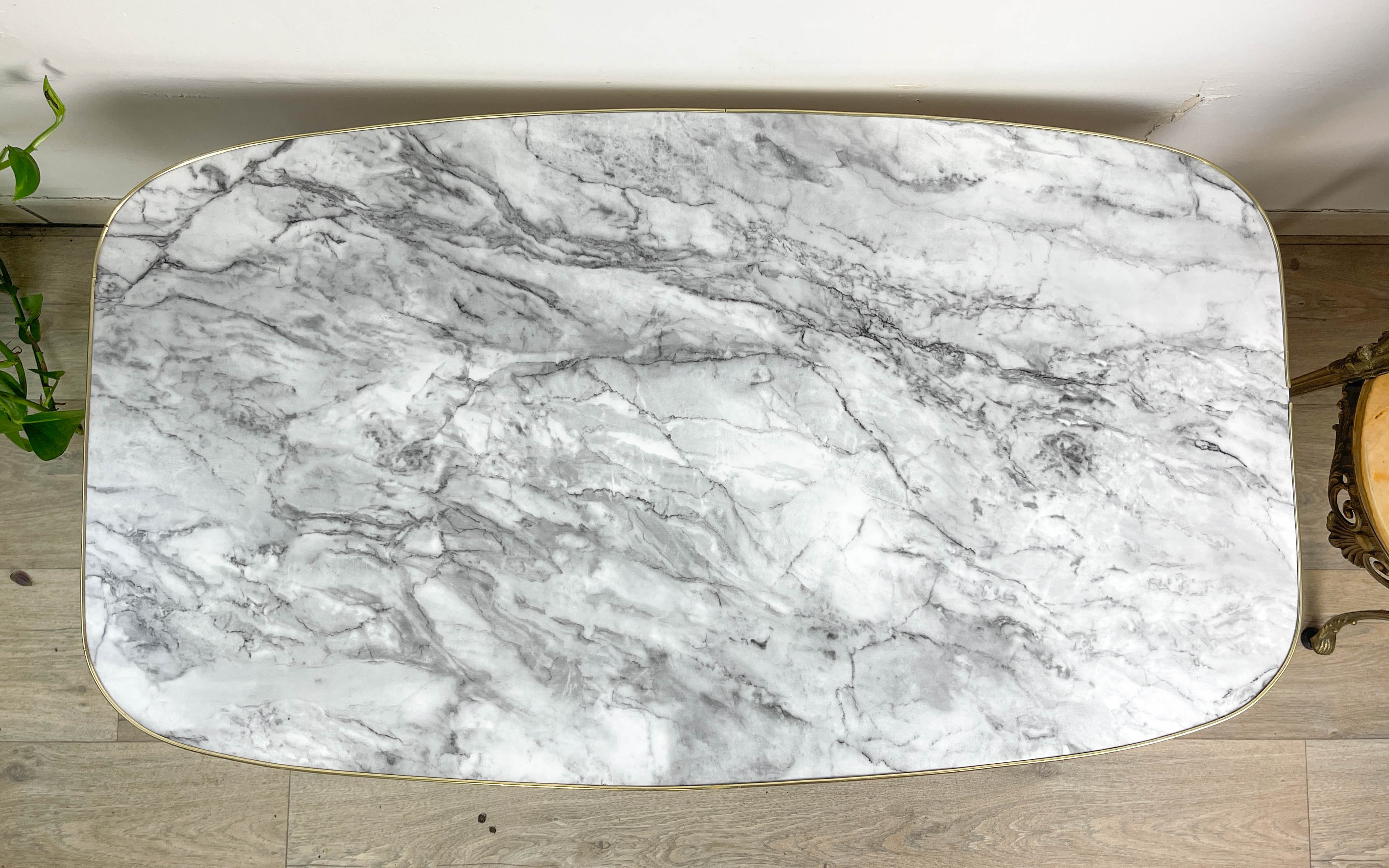 Vintage coffee table 1970 marble effect