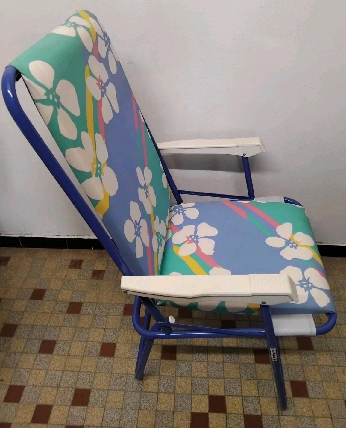 Pair of Vintage Lafuma Folding Camping Chairs