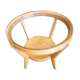 Round wooden coffee table, glass top, Czech, 50s, Kozeelka & Kropacek