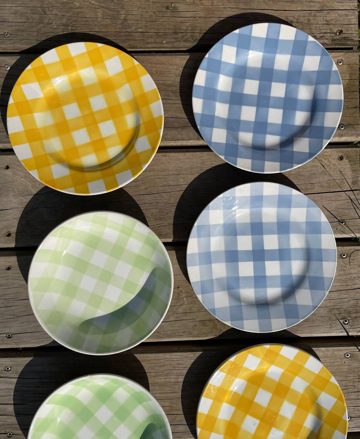 Set of 9 Digoin plates Scottish model