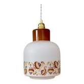 Vintage 1970s opaline suspension globe.