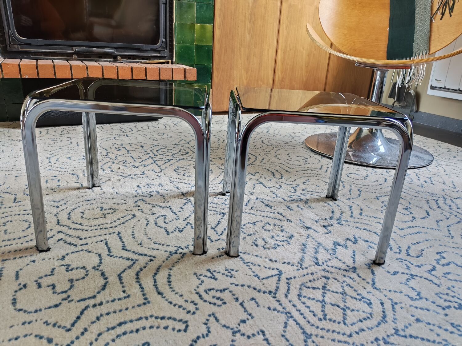 Pair of vintage 1970s side tables.