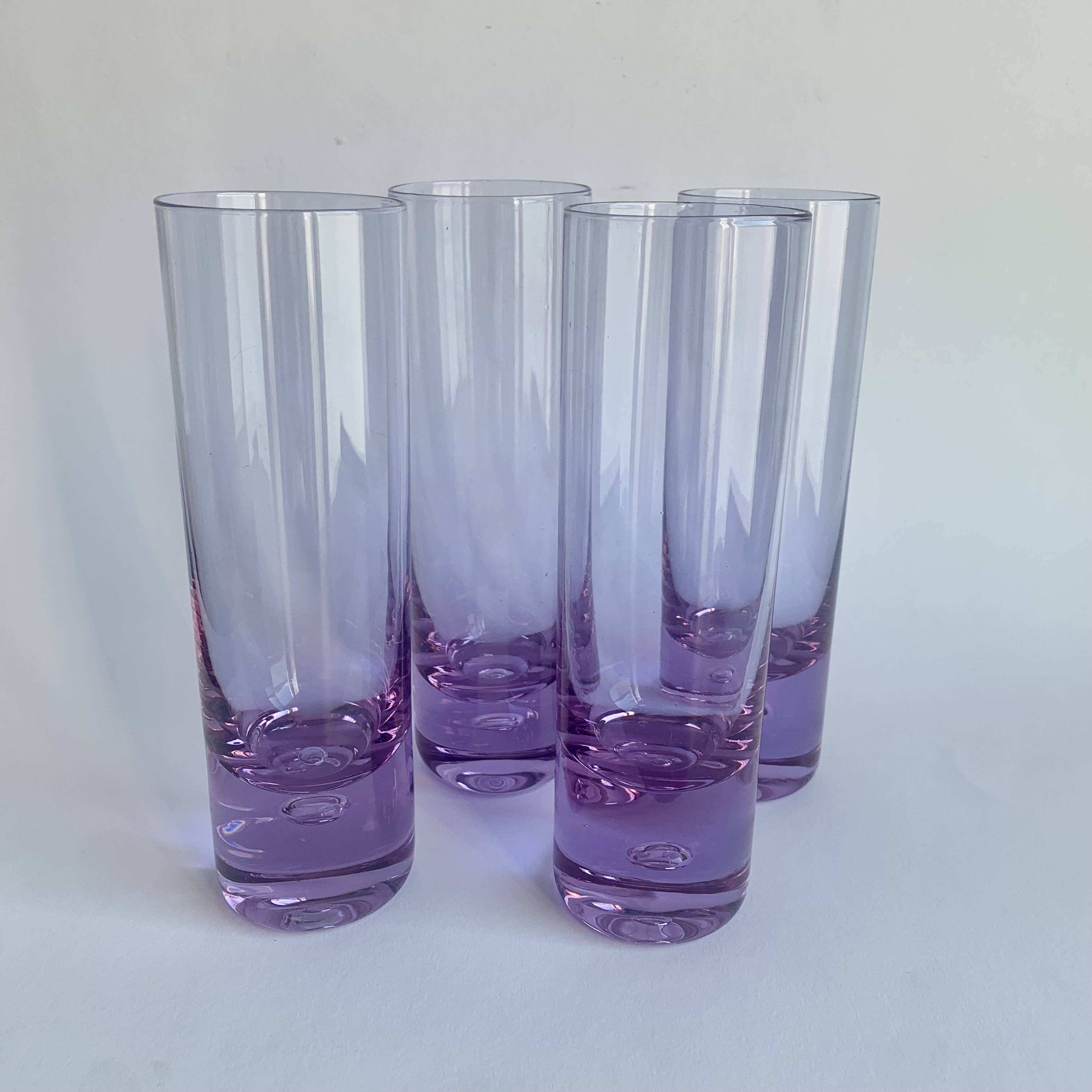 Ensemble de 4 verres Alexandrit conçus par Sergio Asti pour Arnolfo di Cambio.