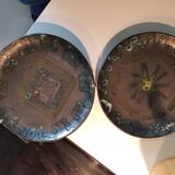 Decorative plates signed cerenne vallauris
