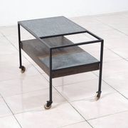 Chariot de bar en mosaïque par Herbert Hirche pour Rosenthal