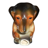 Antique Erphila Dachshund Dog Majolica Teapot