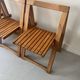 set of 4 italian wooden folding chairs by Aldo Jacober, design 1960 - 1970