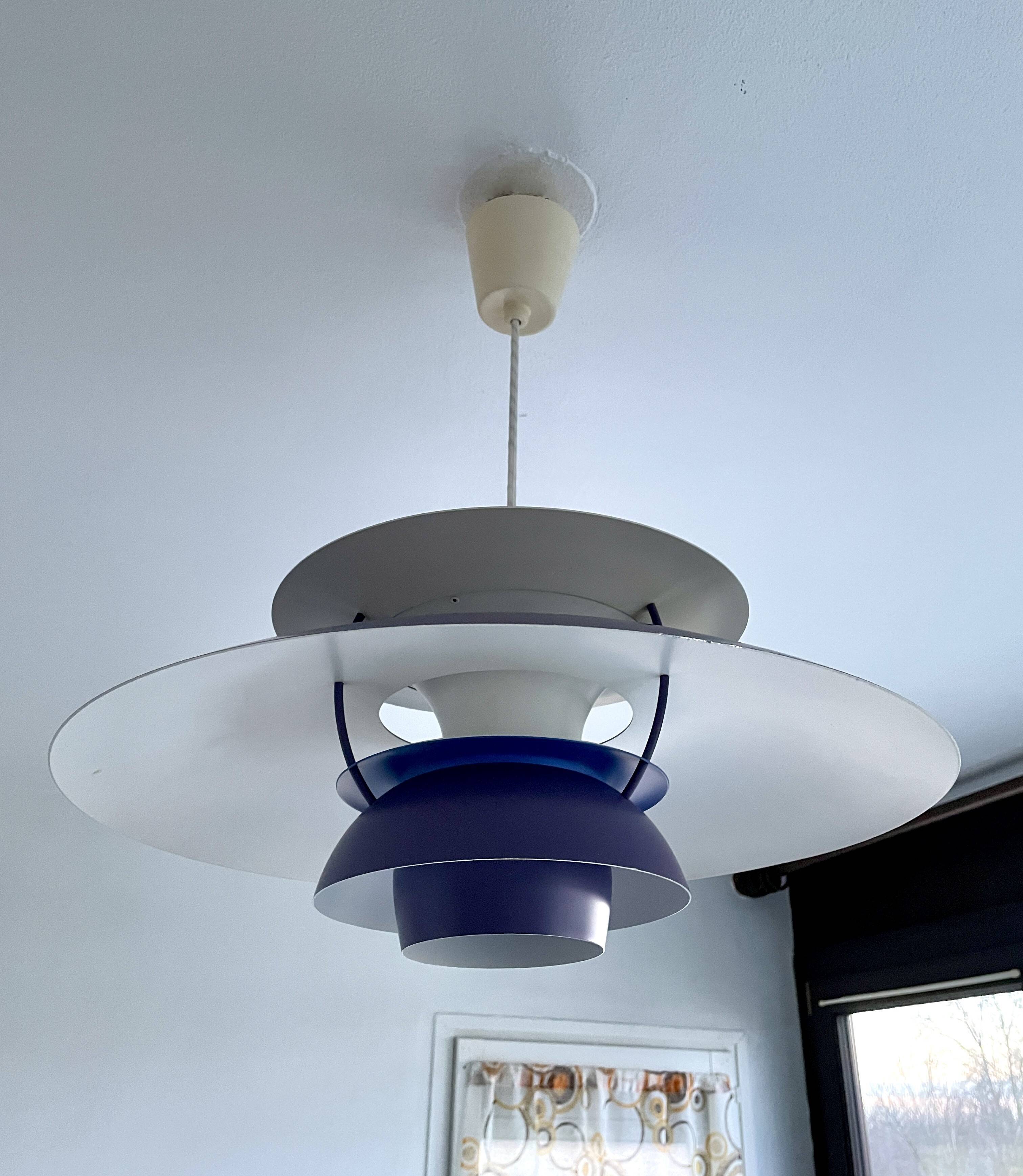 Ph5 “lila” pendant light by Poul Henningsen for Louis Poulsen Denmark