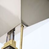 Floor lamp in gilded brass